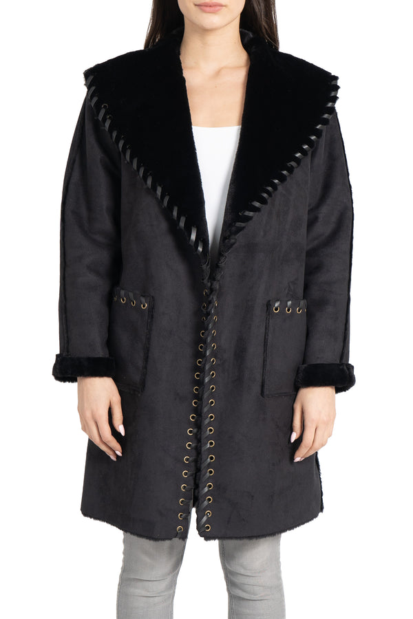 Talita Faux Suede/Fur Coat