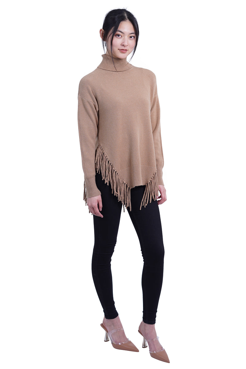 Love Token Fringe Turtleneck Sweater 1