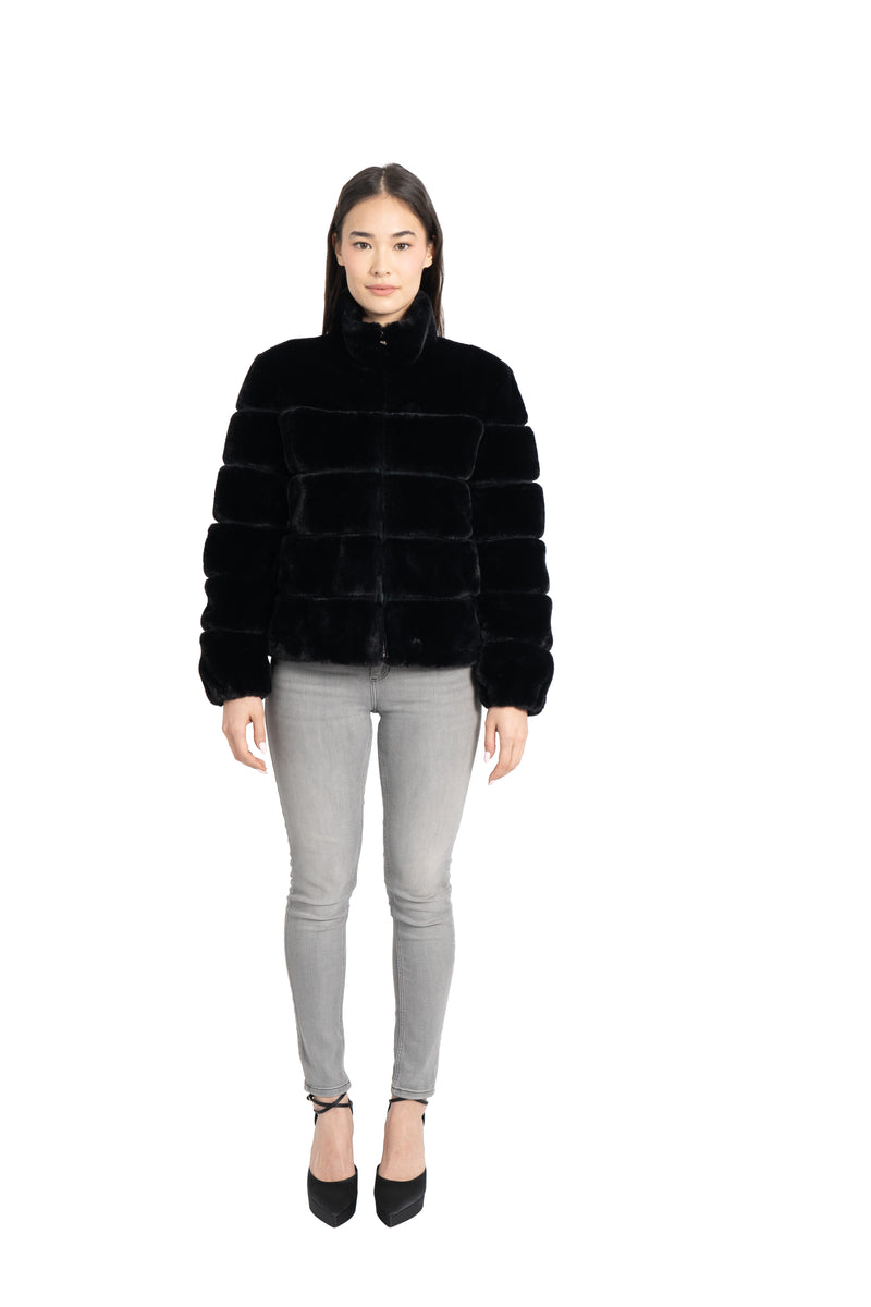 Alex Panel Faux Fur Jacket