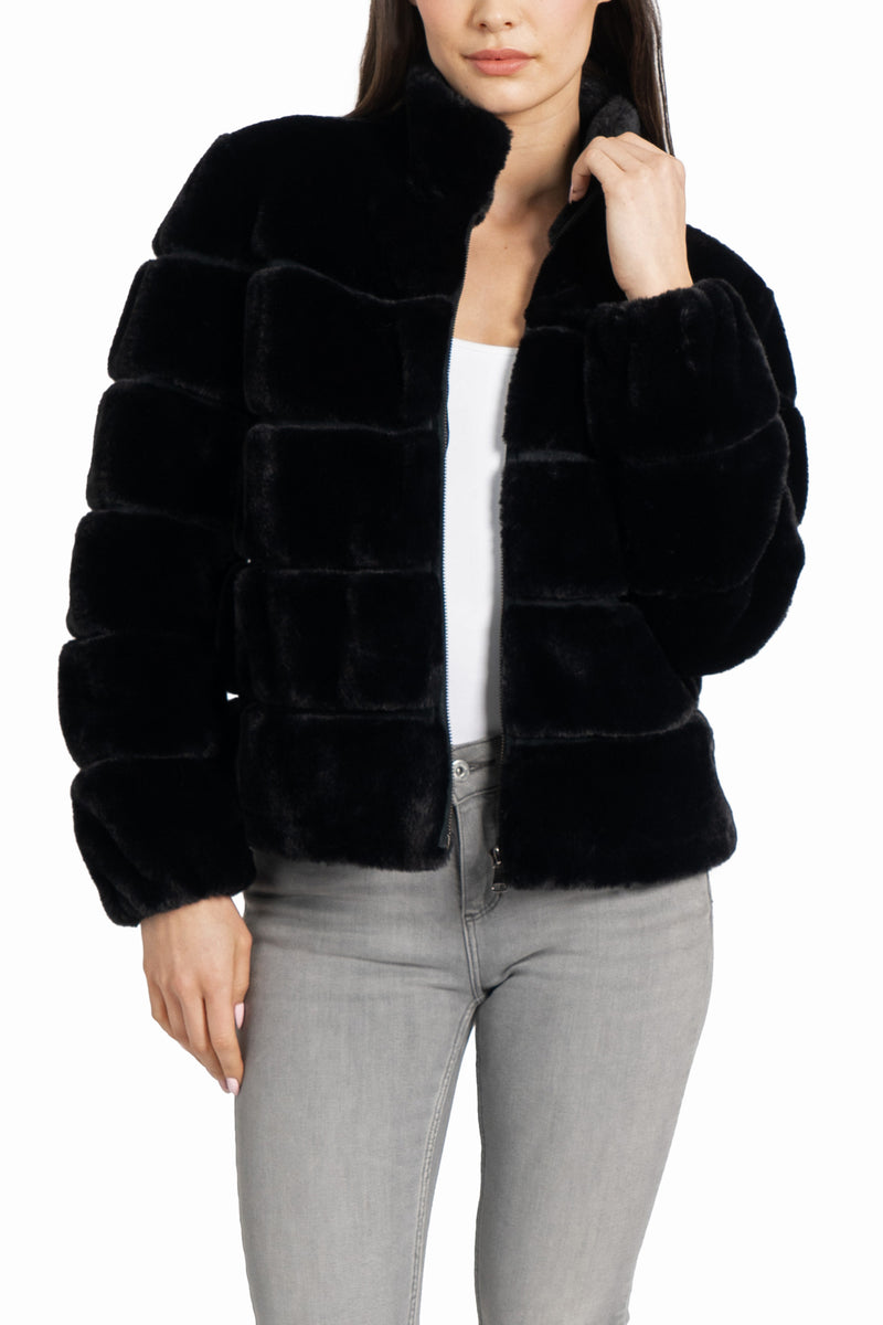 Alex Panel Faux Fur Jacket