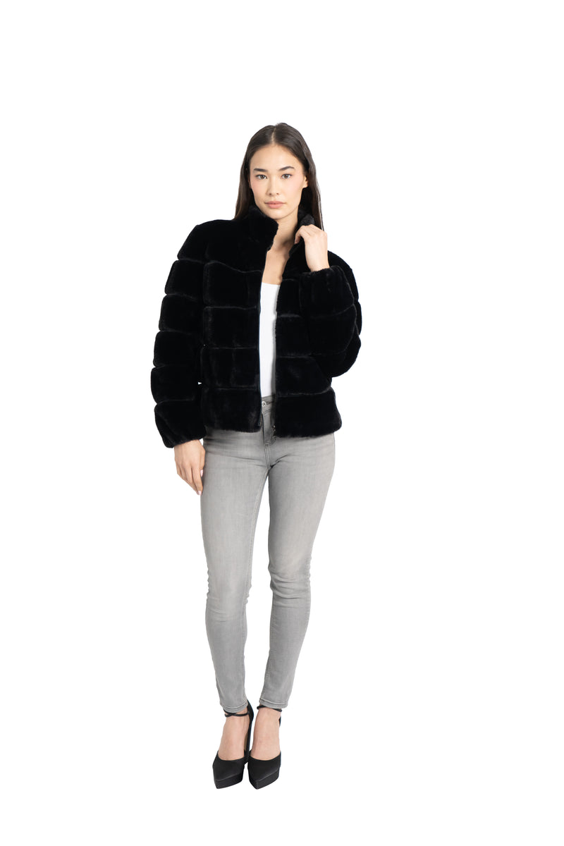 Alex Panel Faux Fur Jacket