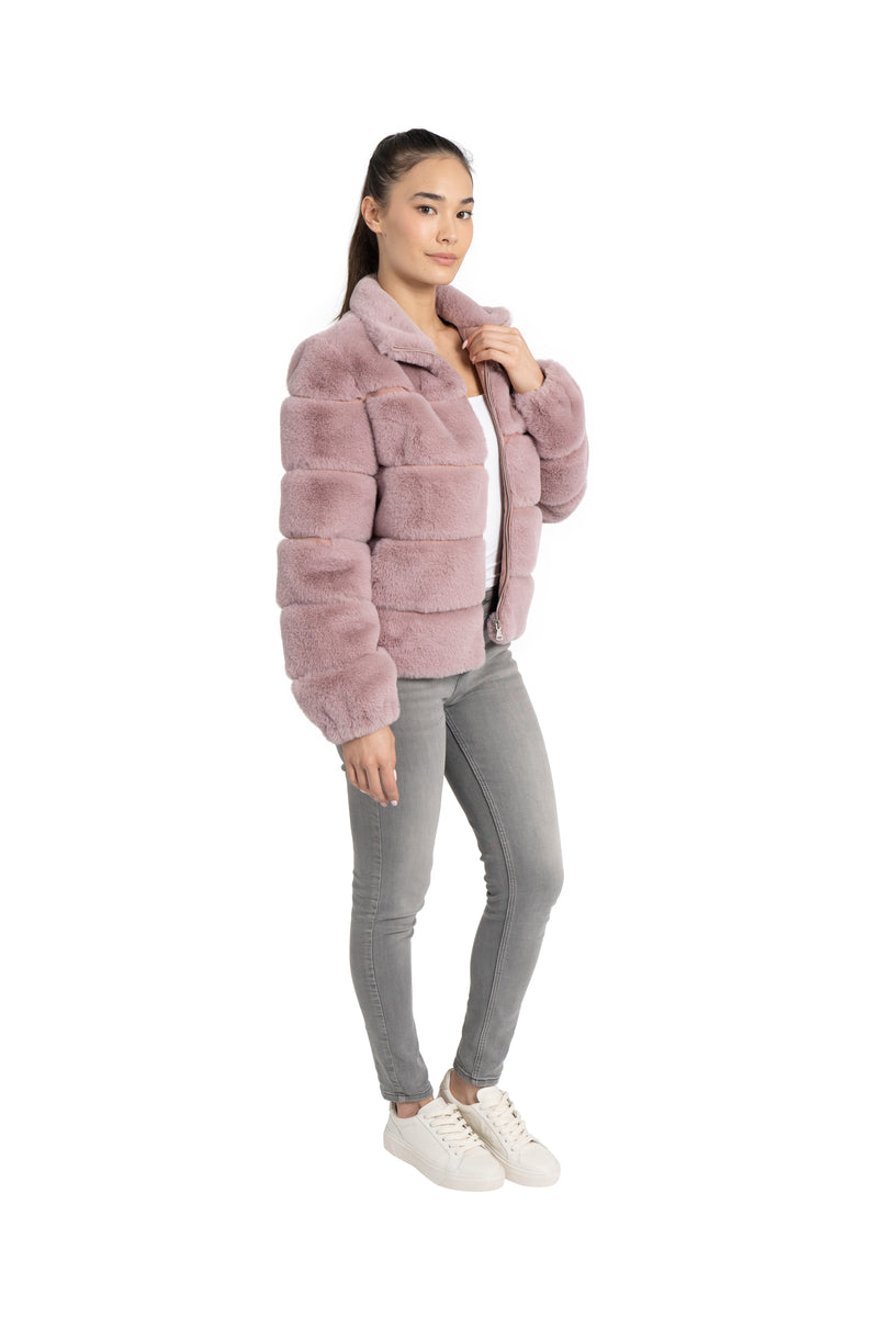 Alex Panel Faux Fur Jacket