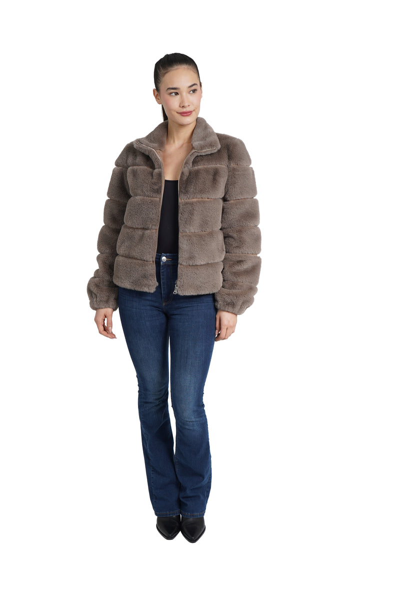 Alex Panel Faux Fur Jacket