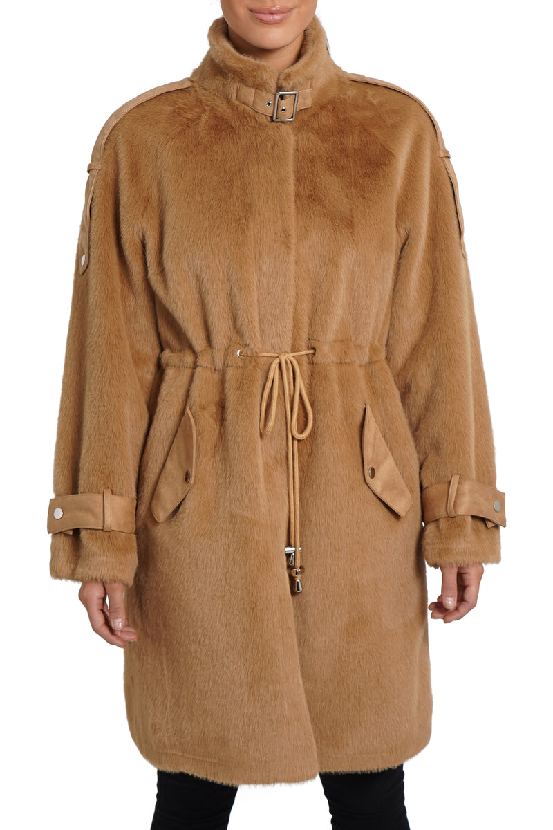 Love Token Tracy Faux Fur Parka Coat 10