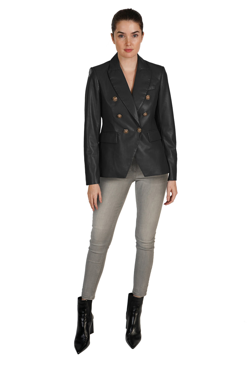 Love Token Pleather Blazer 7