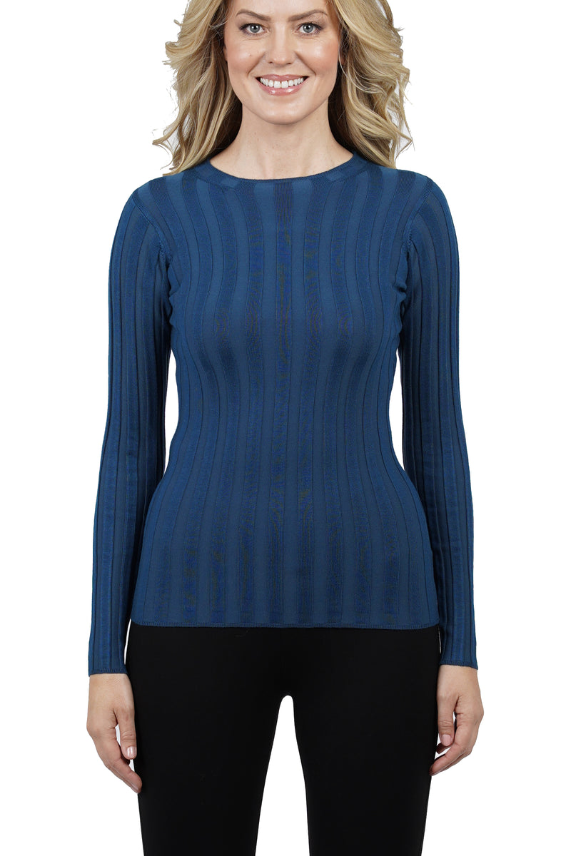 Odessa Rib Knit Crewneck Top