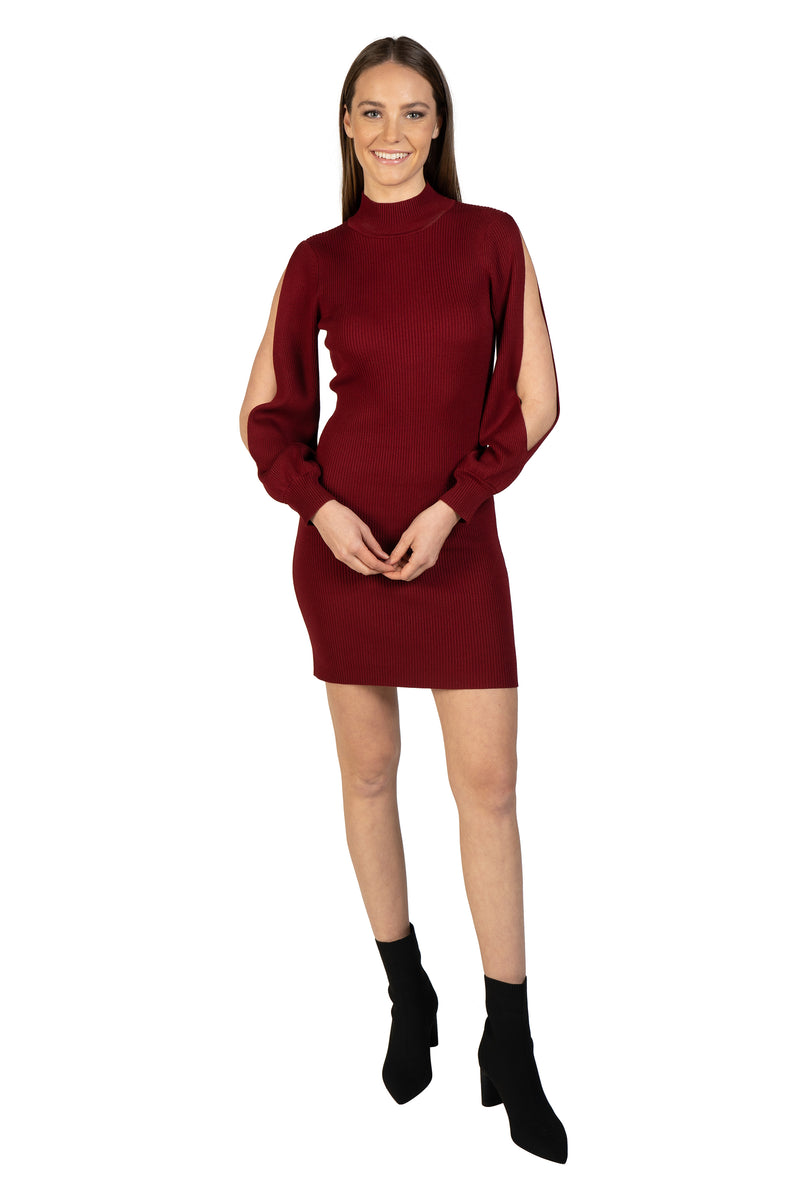 Love Token Bubble Sleeve Knit Dress 6