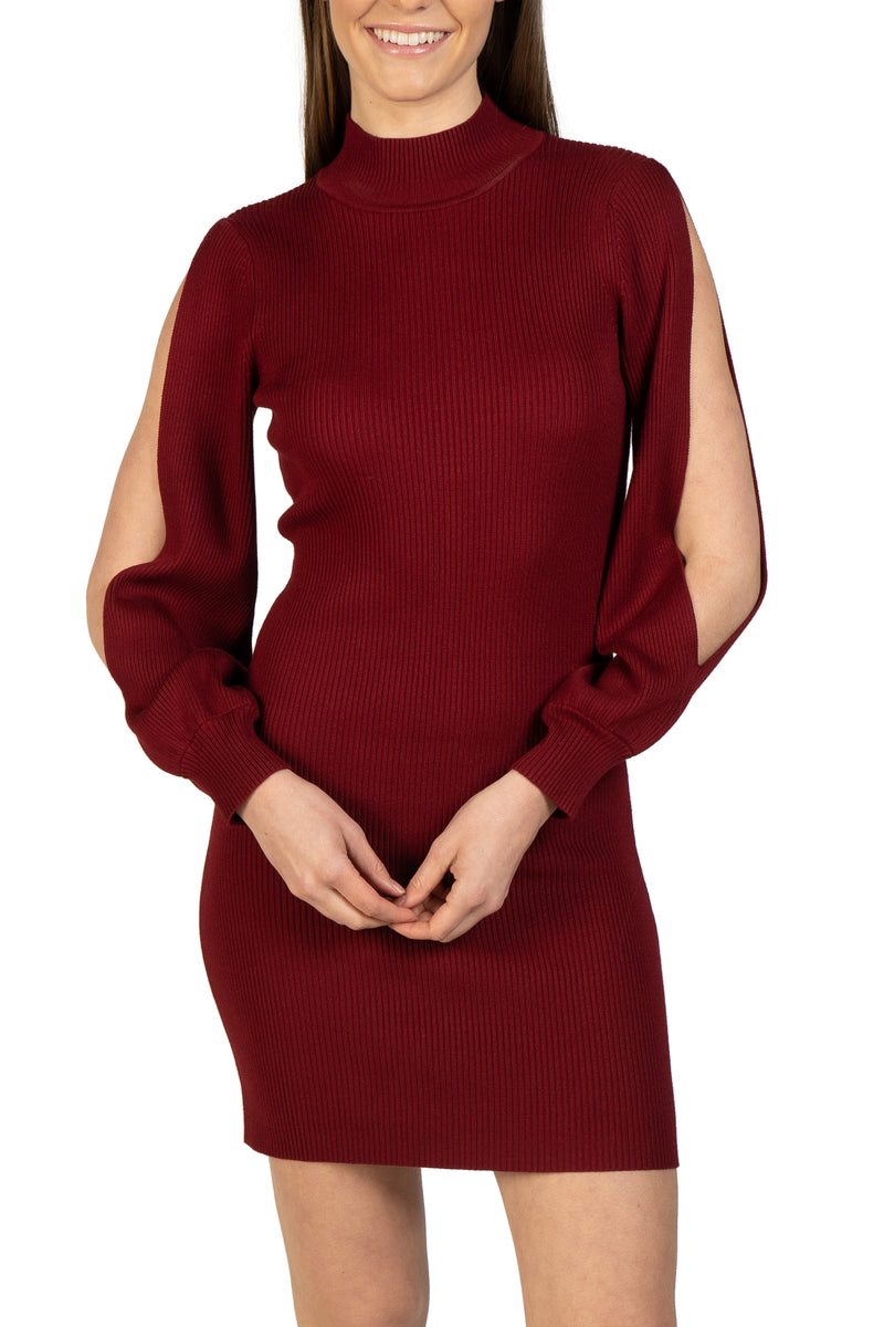 Love Token Bubble Sleeve Knit Dress 5