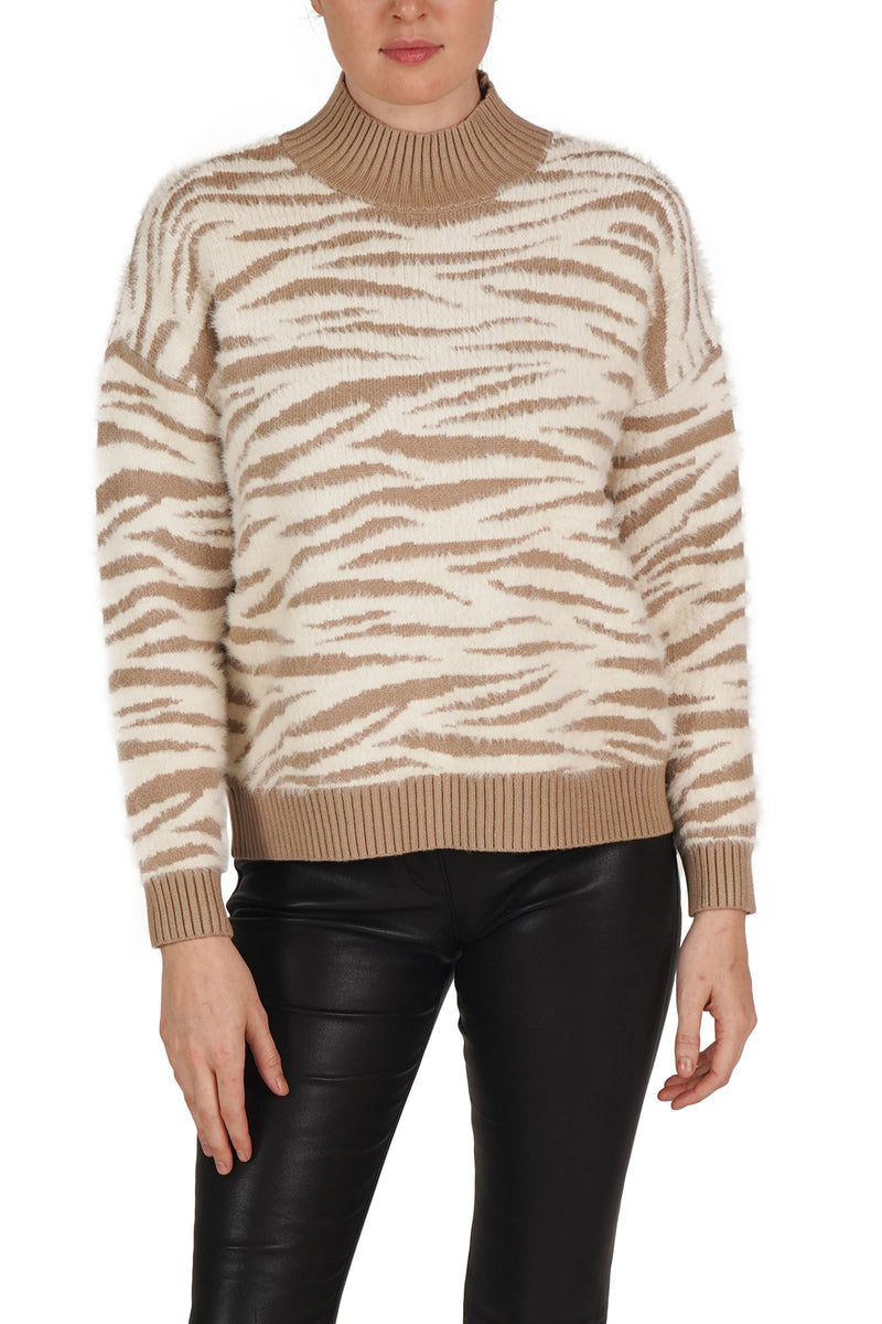 Love Token Zebra Fuzzy Pullover 4