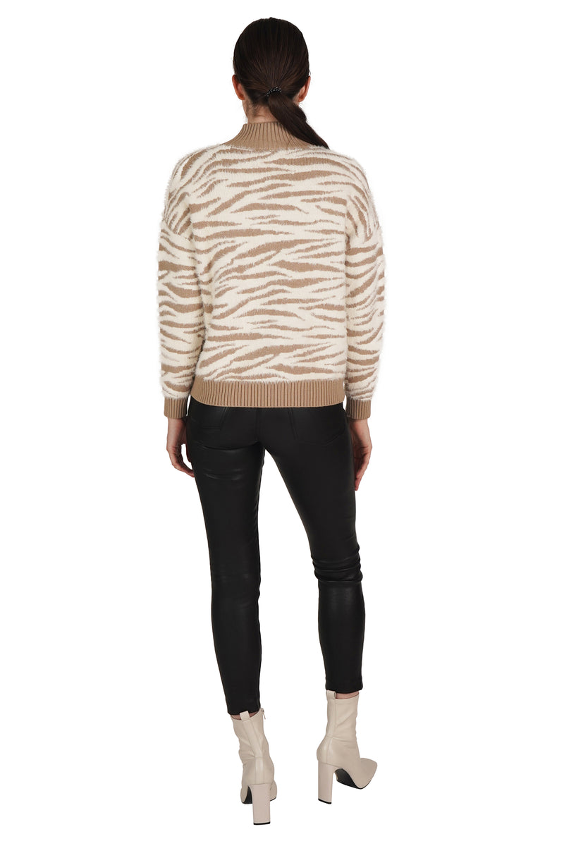 Love Token Zebra Fuzzy Pullover 7