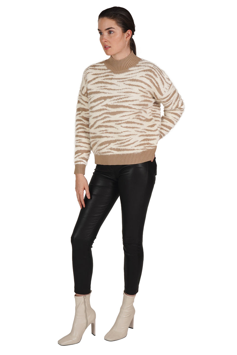 Love Token Zebra Fuzzy Pullover 6