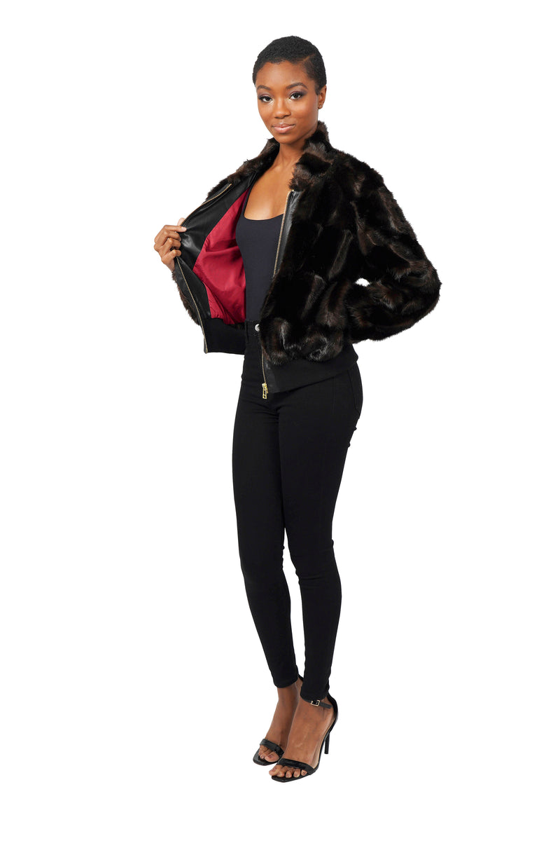 Tina Faux Fur Bomber Jacket