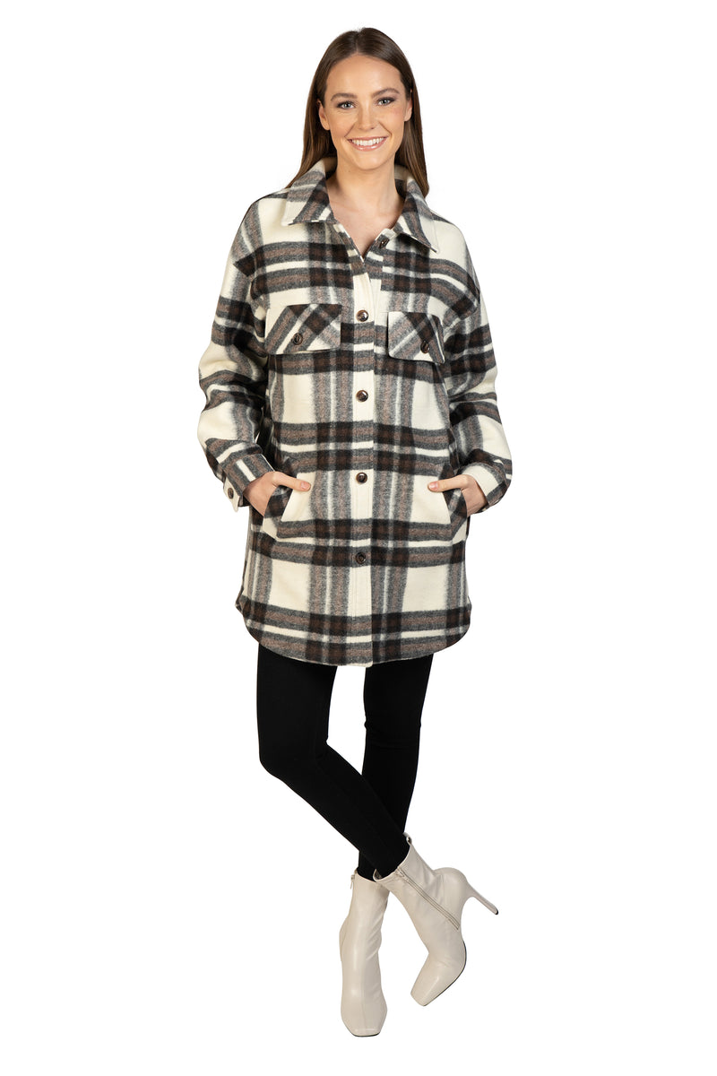 Love Token Lightweight Plaid Shacket 4