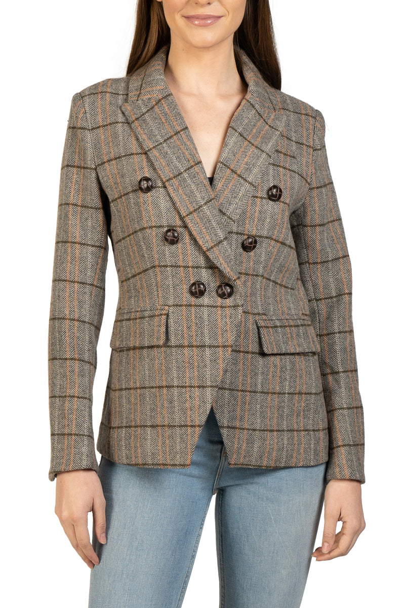 Plaid Beige Blazer