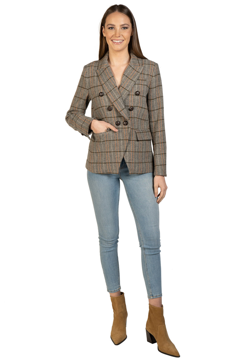 Plaid Beige Blazer