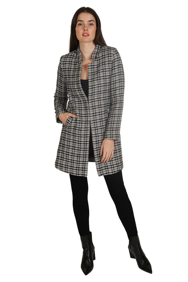 Love Token Plaid Tweed Coat 2