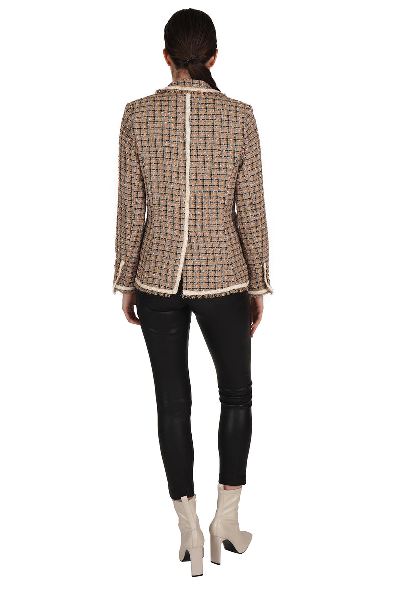 Love Token  Plaid Tweed Blazer 4