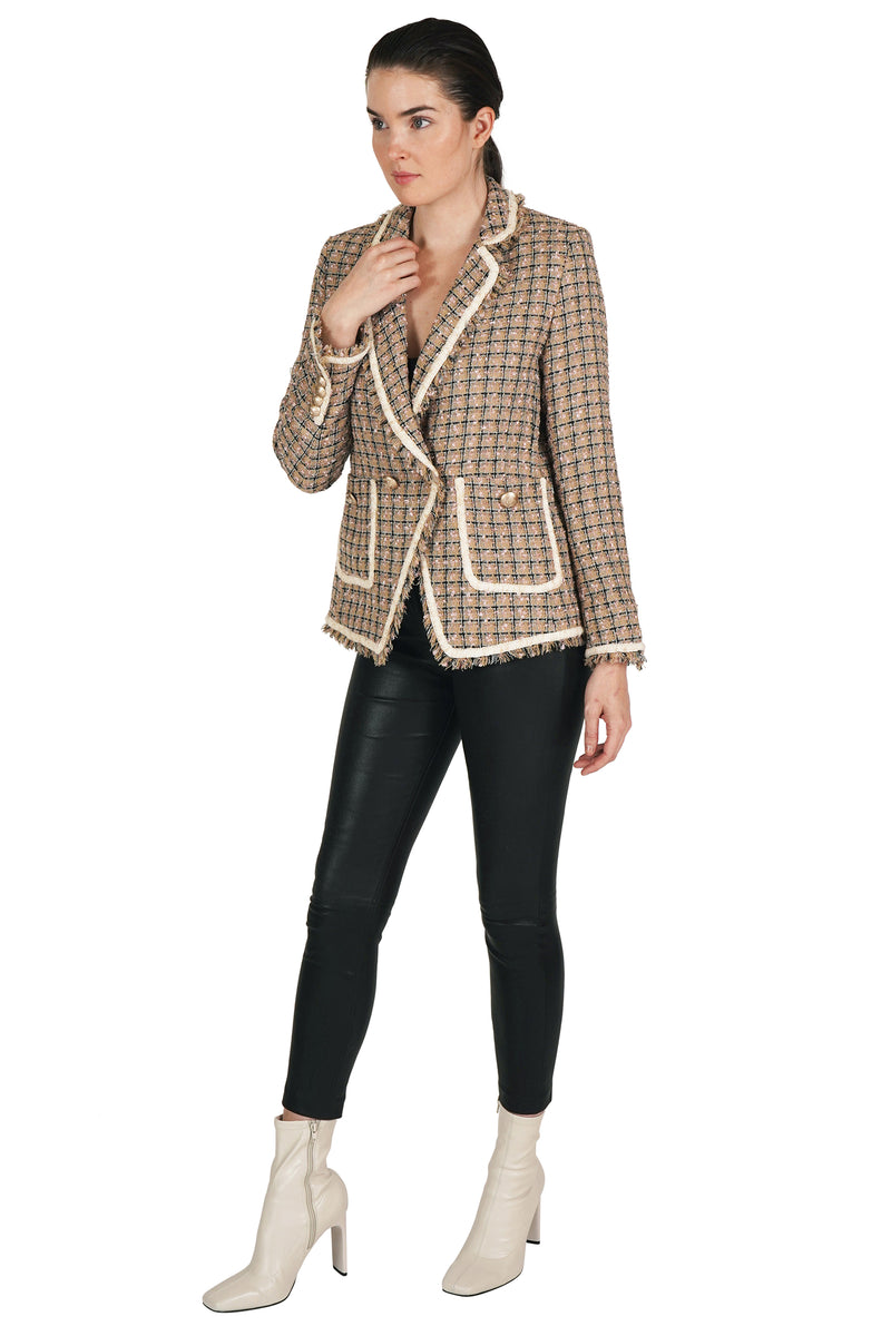 Love Token Plaid Tweed Blazer 3