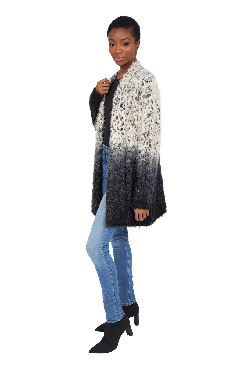 JENAN FUZZY KNIT CARDIGAN