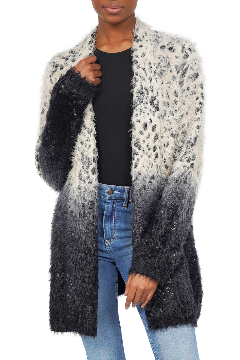 JENAN FUZZY KNIT CARDIGAN