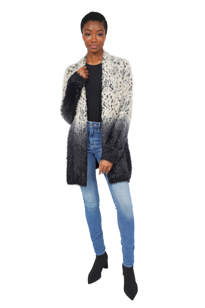 JENAN FUZZY KNIT CARDIGAN