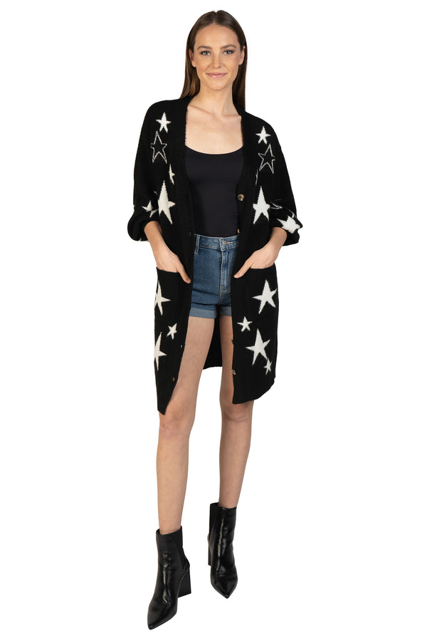 Love Token Star Knitted Cardigan 2