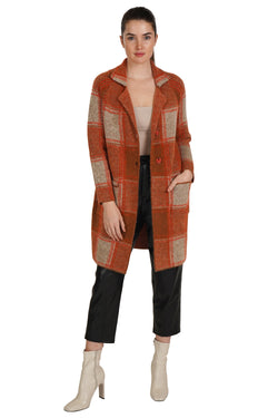 Love Token Plaid Collared Cardigan 2