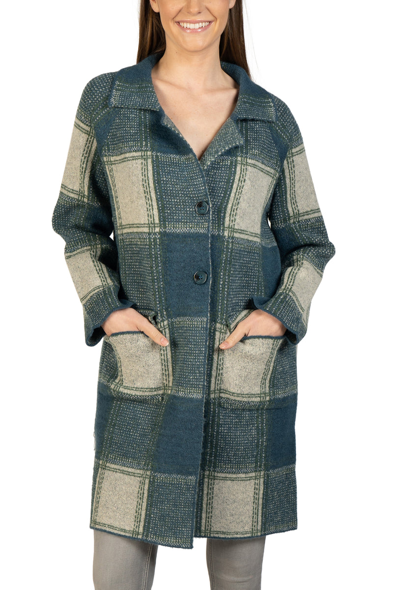 Love Token Plaid Collared Cardigan 4