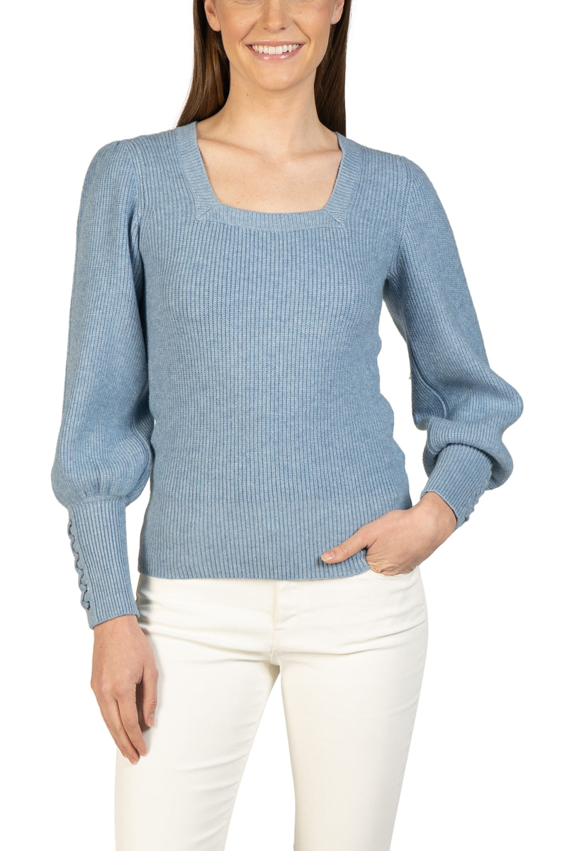 Love Token Whipstitch Cuff Knit Sweater 5