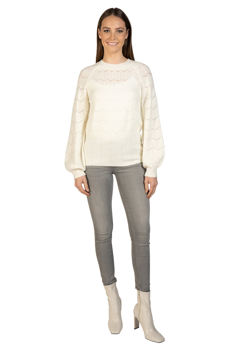 Love Token Lightweight Eyelet Sweater 5