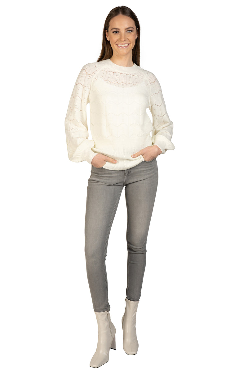 Love Token Lightweight Eyelet Sweater 6