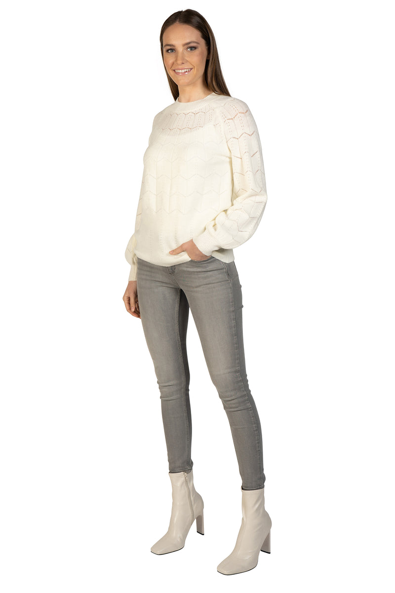 Love Token Lightweight Eyelet Sweater 7