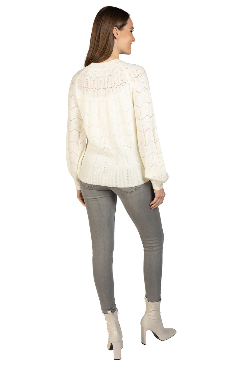 Love Token Lightweight Eyelet Sweater 8