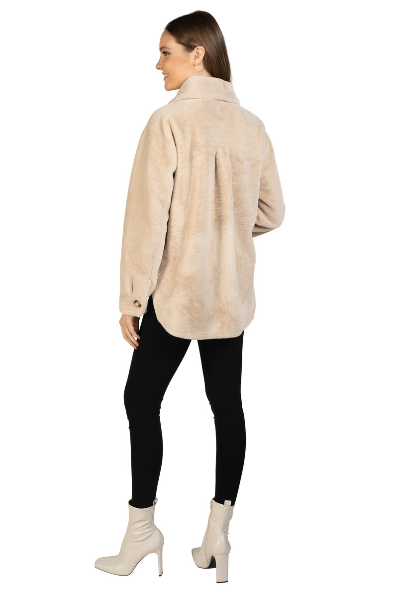 Love Token Faux Fur Button Coat 5