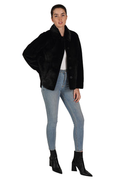 Love Token Faux Fur Button Coat 7