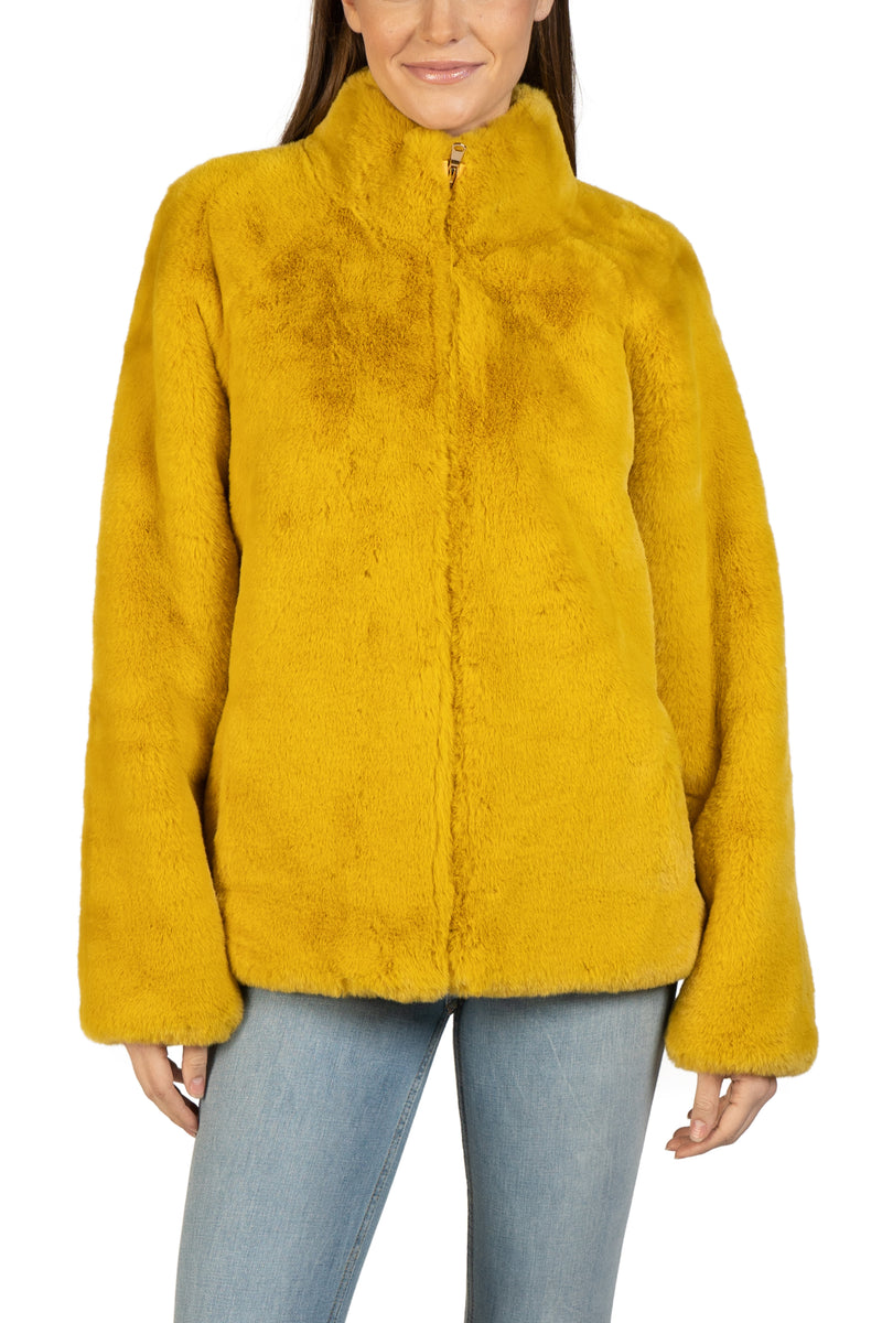 Love Token Faux Fur Zippered Jacket 5