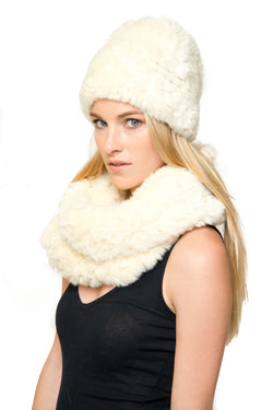 Love Token Evelina Faux Fur Hat & Scarf Set